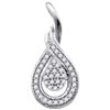 Image 1 : 10KT White Gold 0.10CTW DIAMOND MICRO-PAVE PANDANT