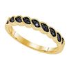 Image 1 : 10K Yellow-gold 0.19CTW BLACK DIAMOND FASHION RING