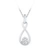 Image 1 : 10KT White Gold 0.12CTW DIAMOND FASHION PENDANT