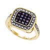 Image 1 : 925 Sterling Silver Yellow 0.19CTW COGNAC DIAMOND MICRO