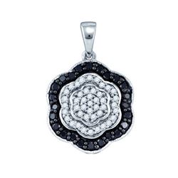 10KT White Gold 0.51CTW DIAMOND FASHION PENDANT