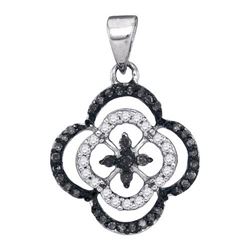 10KT White Gold 0.25CTW DIAMOND MICRO-PAVE PENDANT