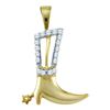 Image 1 : 14K Yellow-gold 0.11CTW DIAMOND FASHION PENDANT