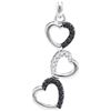 Image 1 : 10KT White Gold 0.17CTW BLACK DIAMOND FASION PENDANT