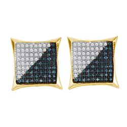 10KT Yellow Gold 0.10CTW DIAMOND MICRO PAVE EARRING