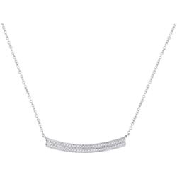 10KT White Gold 0.15CT-Diamond FASHION NECKLACE