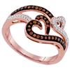 Image 1 : 10KT Rose Gold 0.25CTW DIAMOND MICRO-PAVE RING
