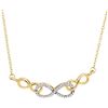 Image 1 : 10K Yellow-gold 0.20CTW DIAMOND INFINITY NECKLACE