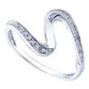 Image 1 : 10KT White Gold 0.05CTW ROUND DIAMOND LADIES FASHION RI