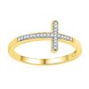 Image 1 : 10K Yellow-gold 0.06CTW-Diamond FASHION RING