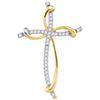 Image 1 : 10K Yellow-gold 0.10CTW DIAMOND FASHION PENDANT