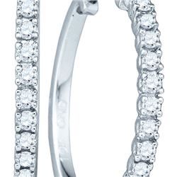 10KT White Gold 0.23CTW DIAMOND LADIES MICRO-PAVE EARRI