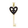 Image 1 : 925 Sterling Silver Yellow 0.11CTW DIAMOND KEY PENDANT