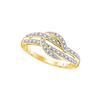 Image 1 : 10kt Yellow Gold Womens Round Natural Diamond Fashion B