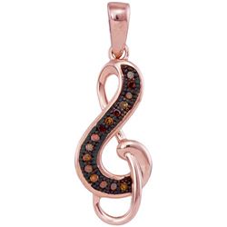 10KT Rose Gold 0.05CTW DIAMOND FASHION PENDANT