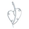 Image 1 : 14KT White Gold 0.20CTW DIAMOND LADIES FASHION HEART PE
