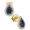 Image 1 : 10K Yellow-gold 0.55CTW DIAMOND PEAR EARRINGS