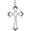 Image 1 : 10KT White Gold 0.25CTW BLACK DIAMOND FASHION PENDANT
