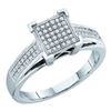 Image 1 : 10KT White Gold 0.20CTW DIAMOND MICRO PAVE RING
