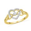 Image 1 : 10K Yellow-gold 0.10CTW DIAMOND HEART RING