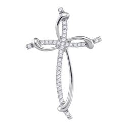10KT White Gold 0.10CTW DIAMOND FASHION PENDANT