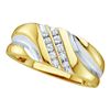 Image 1 : 10KT Yellow Gold 0.12CTW DIAMOND FASHION MENS BAND