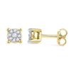 Image 1 : 10K Yellow-gold 0.10CTW DIAMOND FASHION EARRING