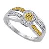 Image 1 : 925 Sterling Silver White 0.20CTW DIAMOND FASHION RING
