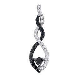 10KT White Gold 0.25CTW DIAMOND FASHION PENDANT