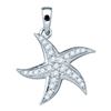Image 1 : 10K White-gold 0.24CTW DIAMOND FASHION PENDANT