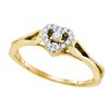 Image 1 : 10K Yellow-gold 0.12CT DIAMOND FASHION RING