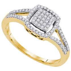 10K Yellow-gold 0.25CTW DIAMOND MIRO-PAVE RING