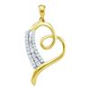 Image 1 : 10KT Yellow Gold 0.25CTW DIAMOND LADIES HEART PENDANT