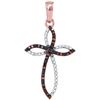 Image 1 : 10kt Rose Gold Womens Round Red Colored Diamond Oval Cr