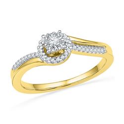 10K Yellow-gold 0.16CTW DIAMOND FASHION RING