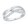Image 1 : 10KT White Gold Two Tone 0.20CTW DIAMOND FASHION BAND