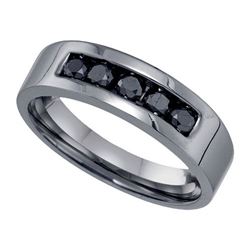 925 Sterling Silver White 0.65CT DIAMOND FASHION MENS B