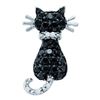Image 1 : 10KT White Gold 0.33CT DIAMOND CAT PENDANT