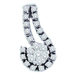 14KT White Gold 0.24CTW DIAMOND LADIES FASHION PENDANT