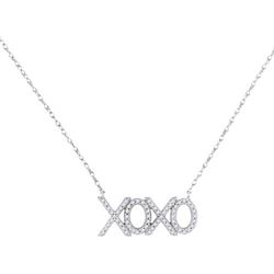 10KT White Gold 0.20CTW DIAMOND FASHION NECKLACE