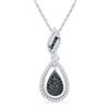 Image 1 : 10KT White Gold 0.33CTW BLACK DIAMOND FASHION PENDANT