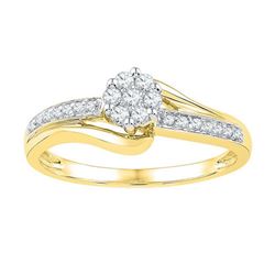 10K Yellow-gold 0.20CTW-Diamond FASHION RING