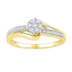 10K Yellow-gold 0.20CTW-Diamond FASHION RING