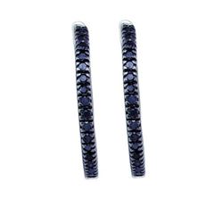 925 Sterling Silver White 0.50CTW DIAMOND MICRO PAVE EA