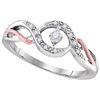 Image 1 : 925 Sterling Silver White 0.10CTW DIAMOND FASHION RING