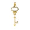 Image 1 : 925 Sterling Silver Yellow 0.10CTW DIAMOND KEY PENDANT