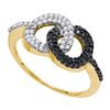 Image 1 : 10K Yellow-gold 0.33CTW DIAMOND MICRO PAVE RING