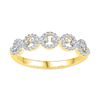 Image 1 : 10kt Yellow Gold Womens Round Natural Diamond Linked Fa