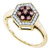 Image 1 : 10KT Yellow Gold 0.50CTW COGNAC DIAMOND LADIES FASHION