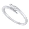 Image 1 : 10KT White Gold 0.10CTW DIAMOND PROMISE RING
